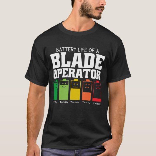 Akkulaufzeit eines Blade-Bedieners T-Shirt (Vorderseite)