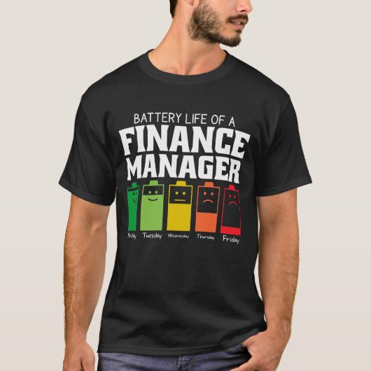 Akkulaufzeit eines Finanzleiters T-Shirt (Vorderseite)