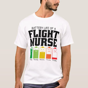 Akkulaufzeit eines Flugkurses T-Shirt