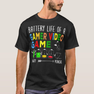 Akkulaufzeit eines Gamer-Videospiels perfekt T-Shirt