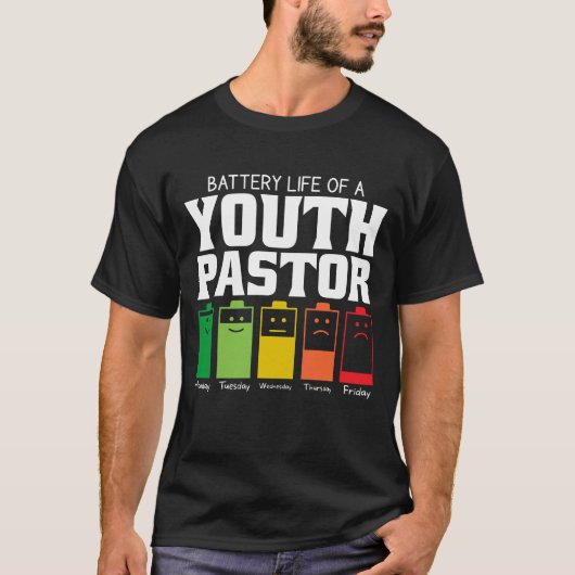 Akkulaufzeit eines Jungpastors T-Shirt (Vorderseite)