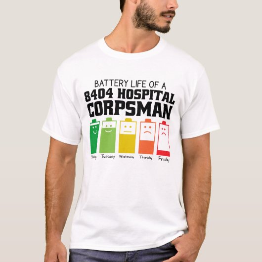 Akkulaufzeit eines Krankenhausfachmanns 8404 T-Shirt (Vorderseite)
