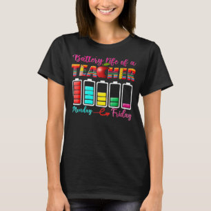 Akkulaufzeit eines Lehrers Bester Lehrer Lehrer T-Shirt