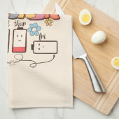 Akkulaufzeit eines Lehrers - Zuverlässiger Lehrer Geschirrtuch (Viertel Falte)