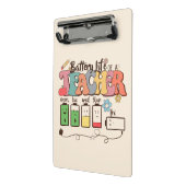 Akkulaufzeit eines Lehrers - Zuverlässiger Lehrer Mini Klemmbrett (Gewinkelt2)