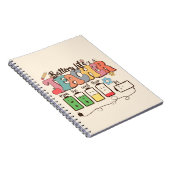 Akkulaufzeit eines Lehrers - Zuverlässiger Lehrer Notizblock (Rechte Seite)