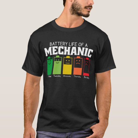 Akkulaufzeit eines Mechanismus T-Shirt (Vorderseite)