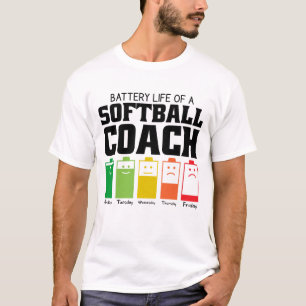 Akkulaufzeit eines Softballtrainers T-Shirt