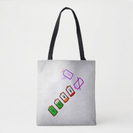 Akkulaufzeit - Retro Glowy Color Mix Edition Tasche