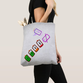 Akkulaufzeit - Retro Glowy Color Mix Edition Tasche