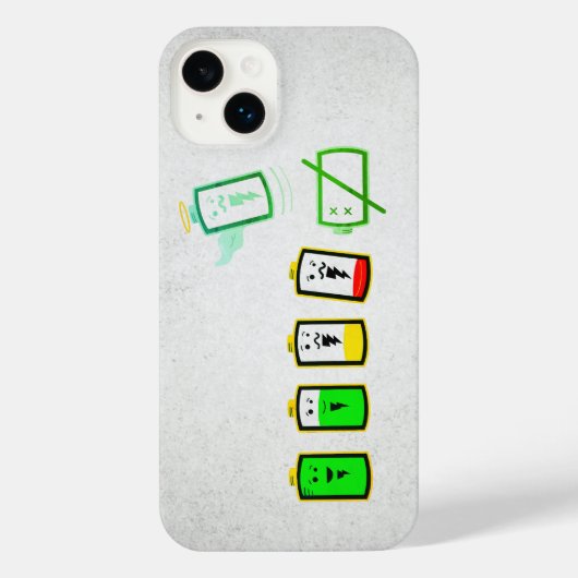 Akkulaufzeit - Retro Green Edition iPhone Hülle (Rückseite)