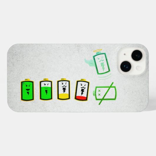 Akkulaufzeit - Retro Green Edition iPhone iPhone Hülle (Rückseite (Horizontal))