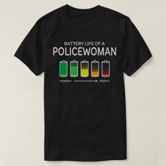 Akkuleben einer Polizistin Freunde Polizisten Budd T-Shirt (Design vorne)