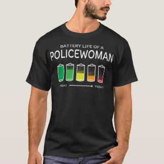 Akkuleben einer Polizistin Freunde Polizisten Budd T-Shirt