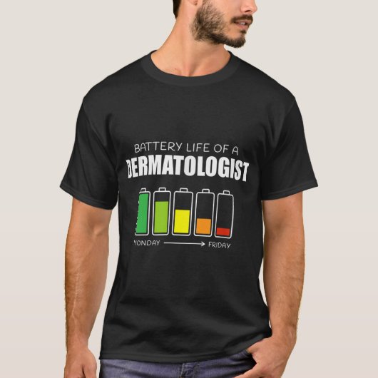 Akkuleben eines Dermatologen Funny Dermatology T-Shirt (Vorderseite)