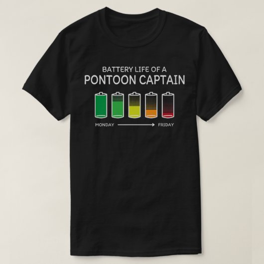 Akkuleben eines Pontoon Captain Friends Pontoon T-Shirt (Design vorne)