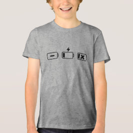 Akkustatus: Leer, Aufladen, kaputt Tri-Blend Shirt