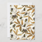 Akne und Blätter aus Eiche auf weiß (Vorderseite)