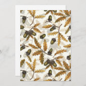 Akne und Blätter aus Eiche auf weiß (Vorne/Hinten)