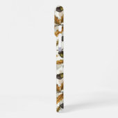 Akne und Blätter aus Eiche auf weiß iPhone Hülle (Linke Seite)