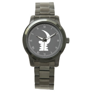 AKOBEN Symbol des Kriegs-Horn- von Wachsamkeit Armbanduhr