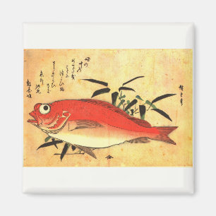 Akodai - Hiroshige farbenfrohe japanische Fischdru Magnet