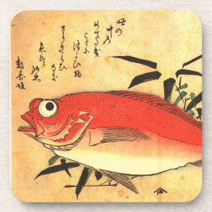 Akodai - Hiroshige's Colorful Japanese Fish Print Untersetzer