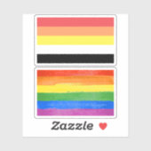 Akoisexual Akoiromantic Pride Aufkleber (Blatt)