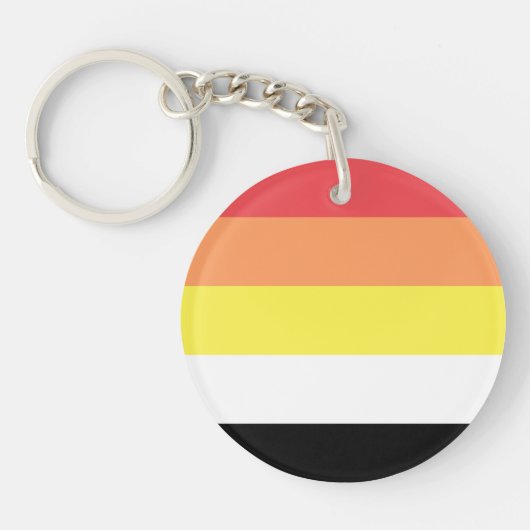 Akoisexual Akoiromantic Pride Flag Schlüsselanhänger (Vorderseite)