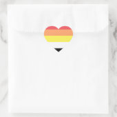 Akoisexual Akoiromantic Pride Herz-Aufkleber (Tasche)