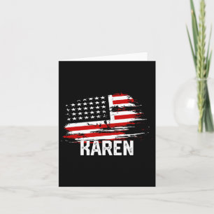 Akokay Women's Karen Usa Flag Personalisierten 4. Karte