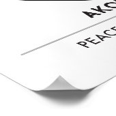 Akoma | Symbol für Geduld und Toleranz Weiß Poster (Ecke)