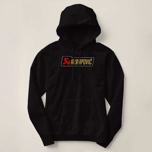 Akrapovic custom made Replik Design gelben Text C Hoodie (Design vorne)