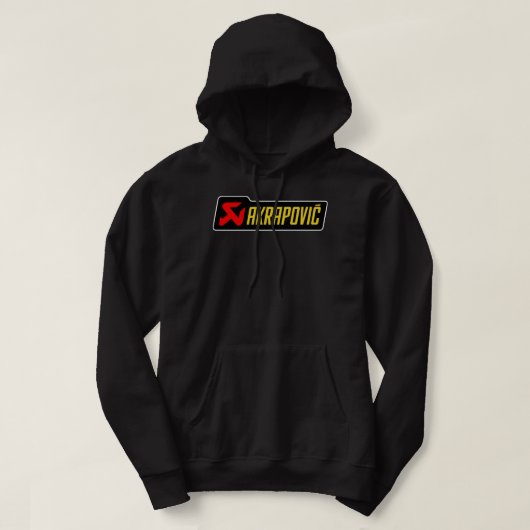 Akrapovic custom made Replik Design gelben Text C Hoodie (Design vorne)