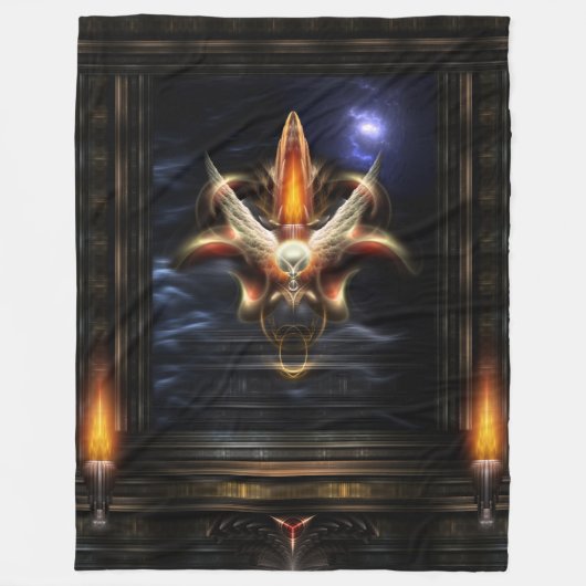 Akrellian Torch Fire Portrait Fleecedecke (Vorderseite)