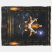 Akrellian Torch Fire Portrait Fleecedecke (Vorderseite (Horizontal))