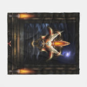 Akrellian Torch Fire Portrait Fleecedecke (Vorderseite (Horizontal))