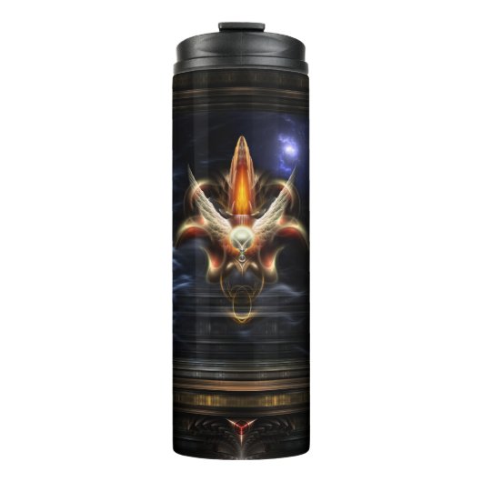 Akrellian Torch Fire Portrait Thermosbecher (Vorderseite)