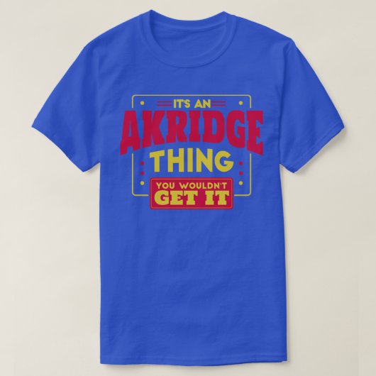 Akridge T-Shirt (Design vorne)