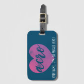 Akro Liebe Gepäckmarke Gepäckanhänger (Vorderseite Vertikal)