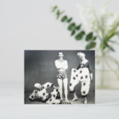 Akrobat und Clowns Postkarte (Stehend Vorderseite)