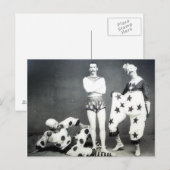 Akrobat und Clowns Postkarte (Vorne/Hinten)