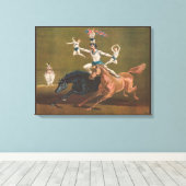 Akrobaten auf Pferd. Leinwanddruck (Insitu (Holzboden))