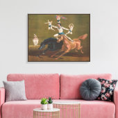 Akrobaten auf Pferd. Leinwanddruck (Insitu (Wohnzimmer))