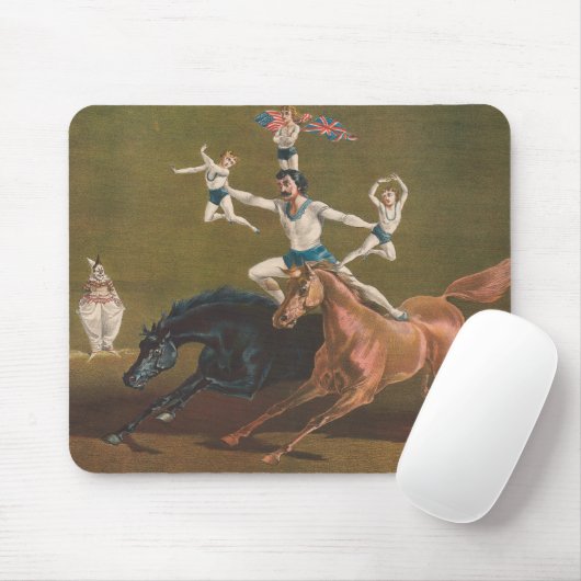 Akrobaten auf Pferd. Mousepad (Mit Mouse)