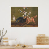 Akrobaten auf Pferd. Poster (Küche)