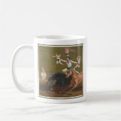 Akrobaten auf Pferden. Kaffeetasse (Links)
