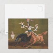 Akrobaten zu Pferd. Postkarte (Vorne/Hinten)