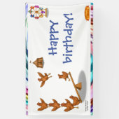 Akrobatentrupp der fröhlichen Hühner Banner (Vertikal)