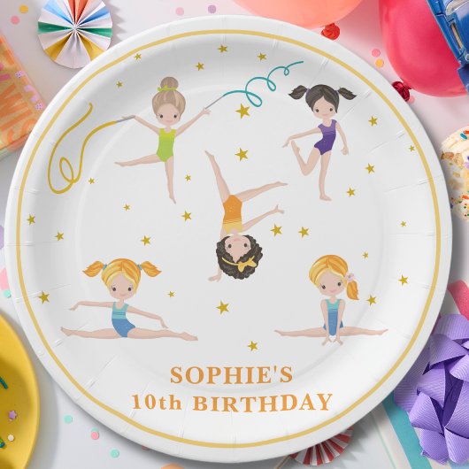 Akrobatik-Spaß zum Geburtstag für Kinder Pappteller